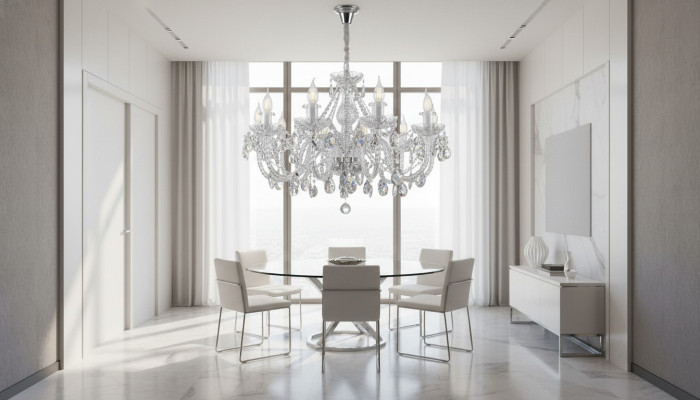 Klassieke afdekking kroonluchter lamp lampverlichting kristal Nieuw Boheems