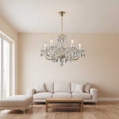 Kroonluchter lampenkap kristal klassieke verlichting lampen