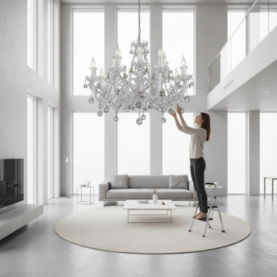 Klassieke plafondkroonluchter lamp verlichting Kristal Nieuw Bohemen