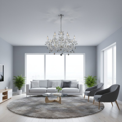 Klassieke plafondkroonluchter lamp verlichting Kristal Nieuw Bohemen