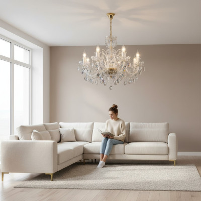 Kroonluchterlamp, plafondlampen, kristallen lampen, hangende verlichting