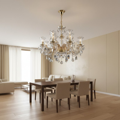 Klassieke kroonluchter plafondlamp Bohemen verlichting kristal Nieuw