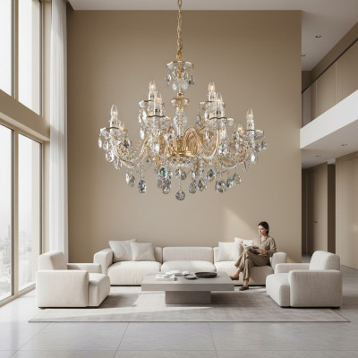 Klassieke plafond kroonluchter lamp Bohemia verlichting kristal nieuw