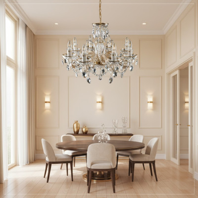 Klassieke kroonluchter lamp plafondverlichting kristal nieuw Bohemen