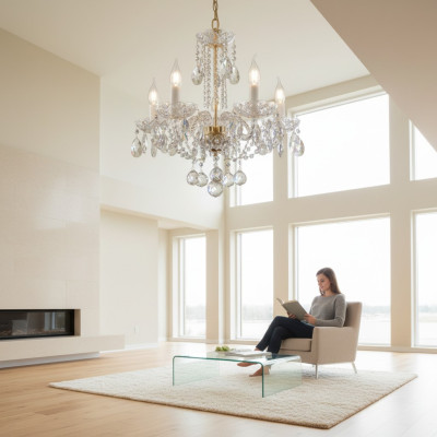 Lichte woonkamer kroonluchter lampen bedekken eetkamer lampen lichten