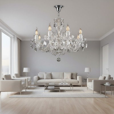 Kristallen kroonluchter hanglamp plafondlamp Bohemen lamp