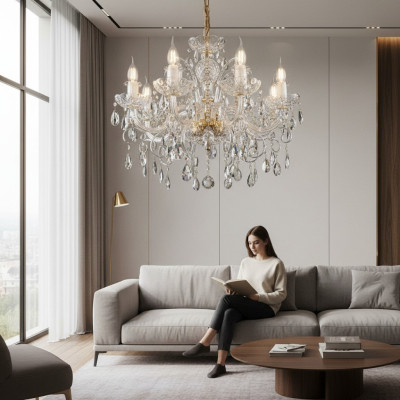 Nobel ontwerp lamp met kristalstenen kandelaar kroonluchter lampen plafondverlichting.