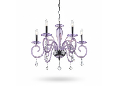 Bohemen Moderne Kroonluchters Licht Plafondverlichting Kroonluchter Kristal Mauve Lamp