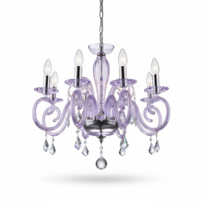 Bohemia Moderne Lamp Plafond Lamp Kroonluchter Kristal Paarse Lamp Kroonluchter