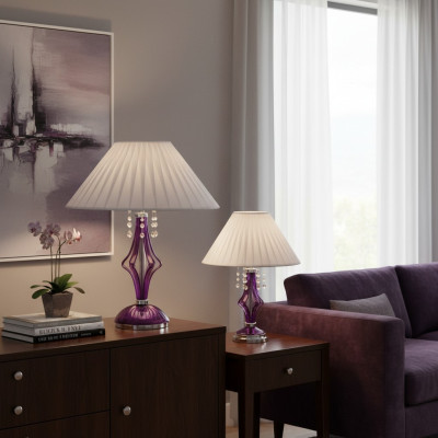 Kristallen lamp Bureaulamp Tafel Elite Bohemen Voet Nachtkastje Nieuw