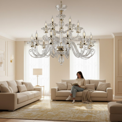 Bohemen Moderne Licht plafondverlichting kroonluchters kristal gouden lamp kroonluchter.