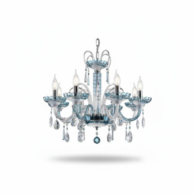 Design kroonluchter Bohemia plafondlamp blauwe kristallen lamp lampen verlichting