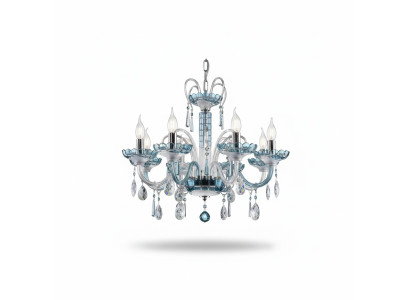 Design kroonluchter Bohemia plafondlamp blauwe kristallen lamp lampen verlichting