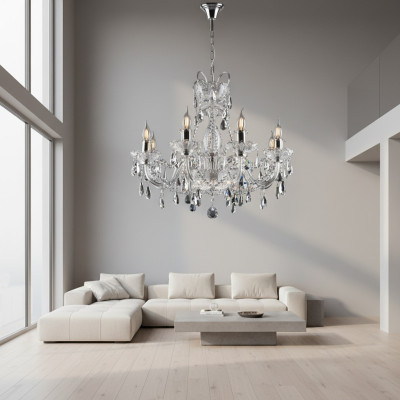 Kristallen kroonluchter plafondlamp hanglamp licht Bohemen gloeilamp