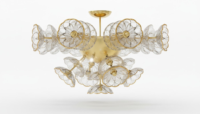 Design kroonluchter Bohemia plafondlamp goud kristallen lamp lampen verlichting
