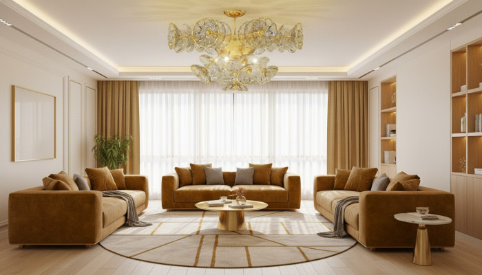 Design kroonluchter Bohemen lamp goud kristallen lampen verlichting plafond.