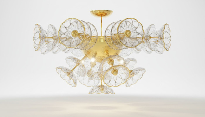 Design kroonluchter Bohemen lamp goud kristallen lampen verlichting plafond.