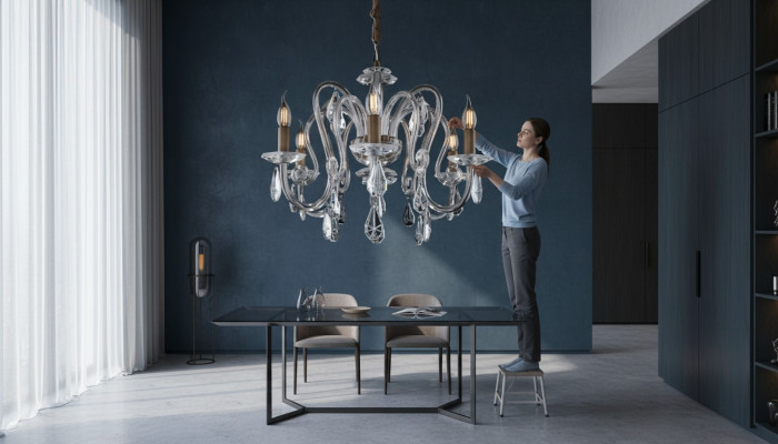 Kristallen kroonluchter hanglamp plafondlamp Bohemen van lamp.