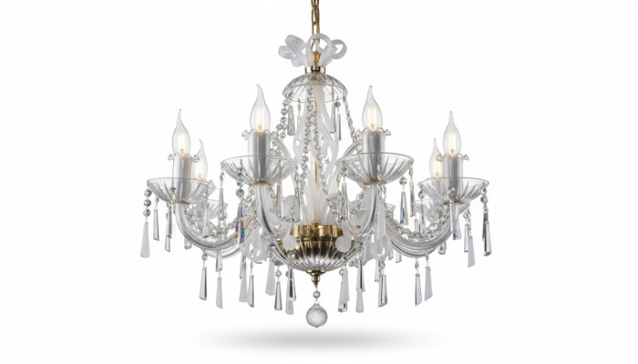 Kristallen kroonluchter, hanglampen, licht plafondlamp, Bohemen.