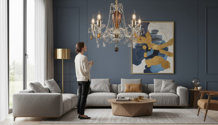 Kristallen kroonluchter hanglamp plafondlamp Boheemse lamp