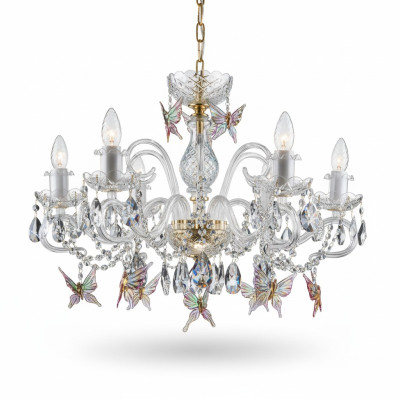 Design Kroonluchter Bohemia Goud Kristallen Lamp Lampen Verlichting Plafondlamp