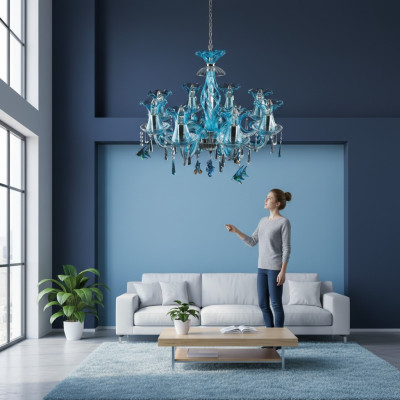 Kristallen kroonluchter hanglamp plafondlamp Bohemen lamp