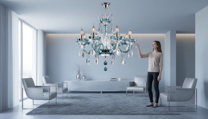 Kristallen lampenkap kroonluchter lampenkap Bohemen plafondlamp.
