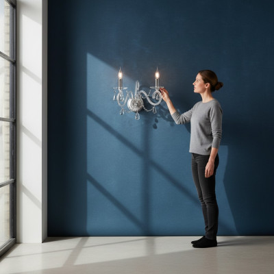 Elite Bohemia Wandlamp in lusterstijl Wandlamp Lampenwelt Wandkroonluchter Nieuw