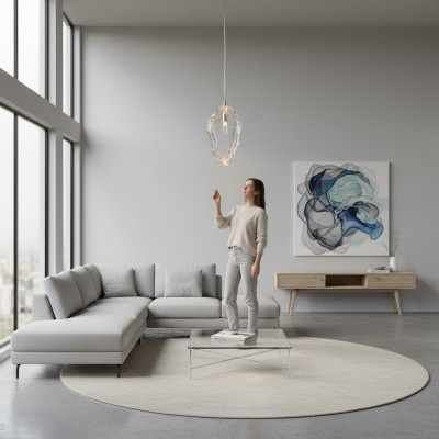 Kroonluchter lampen schelplicht plafondlamp hanglamp ontwerplamp