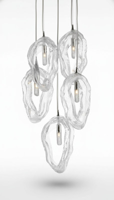 Kristallen kroonluchter plafondlamp hanglamp verlichting Elite Bohemen schelpen