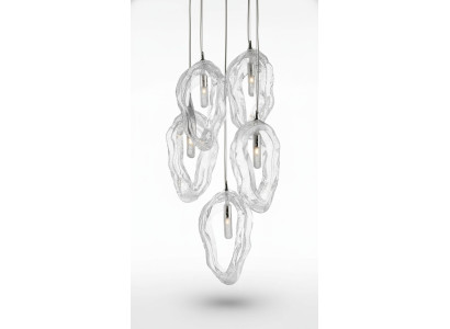 Kristallen kroonluchter plafondlamp hanglamp verlichting Elite Bohemen schelpen