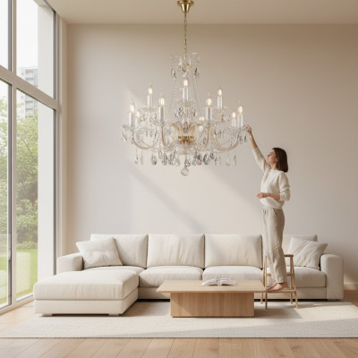 Lamp Hanglamp Kandelaar Lamp Plafondverlichting Bohemen Kristal