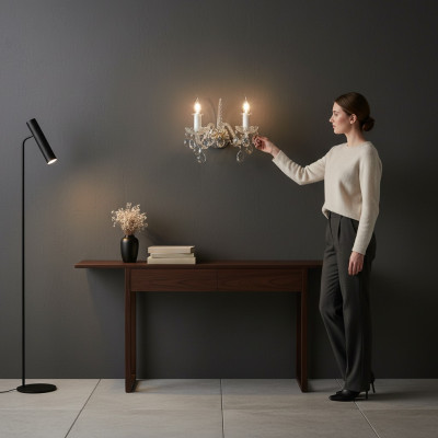 Wandlamp Bohemia kroonluchter antieke stijl kroonluchter lampen nieuw muur