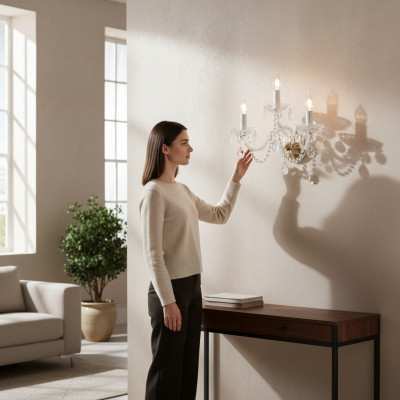Wandlamp Bohemia Luster Antieke Stijl Kroonluchter Muurlamp Lamp Nieuw