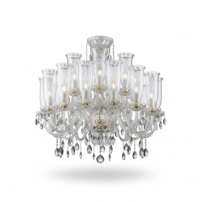 XXL Lamp 24x kroonluchter Palace Villa D'Este Lights Crystal lamp kroonluchter  XXL Lamp 24x kroonluchter Palace Villa D'Este Lampen Kristallen kroonluchter