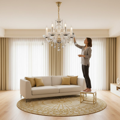 Kroonluchterlamp Kristallen Plafondlamp Hanglamp Boheems