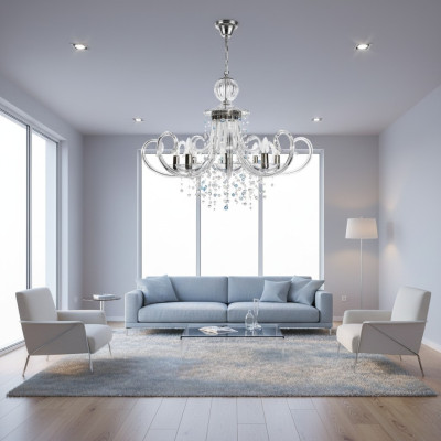 Kristallen hanglamp kroonluchter hanglamp plafondlamp Elite Bohemen