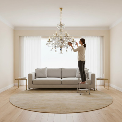 Kristallen kroonluchter plafondlamp plafondverlichting Elite Bohemen.