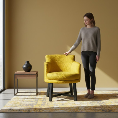 Ontwerpstoelen Chesterfield set stoel textiel bekleding hotel groep 4x set.