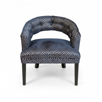 Grijze-beige Chesterfieldstoelen Luxe fauteuils met armleuningen Designer set van 2.
