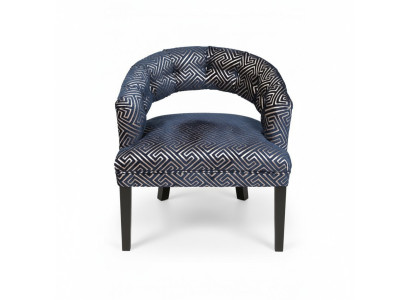 Grijze-beige Chesterfieldstoelen Luxe fauteuils met armleuningen Designer set van 2.