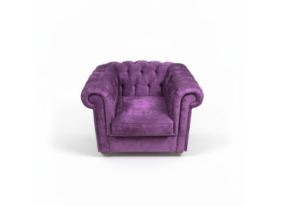 Chesterfield fauteuil bank gestoffeerd 1-zits velours design banken sofa's.