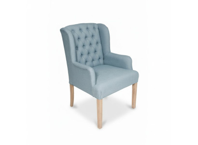 Blauwe Chesterfield stoel hotel inrichting zetel gestoffeerde stoel fauteuil
