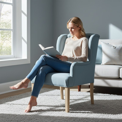 Chesterfield lichtblauwe stoelen stijlvolle fauteuils hotelmeubilair gestoffeerde stoel set van 6