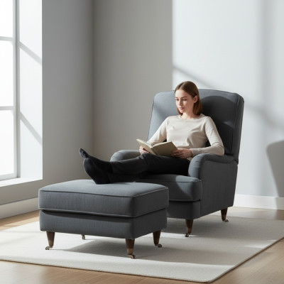 Fauteuil Club Lounge Designer Decor Stoel Bekleding Bank 1-Zitter Ontspan TV