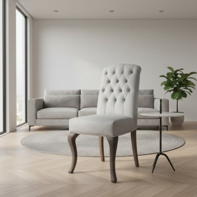 Chesterfield x4 gestoffeerde stoelen Designer Set Stoffen stoelen Luxueuze set van 4  Chesterfield x4 gestoffeerde stoelen Designer Set Stoffen stoelen Luxueuze set van 4