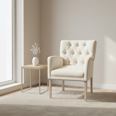 Ontwerp Chesterfield stoel Hotelstoelen Set van 2 Nieuwe bekledingstof groep