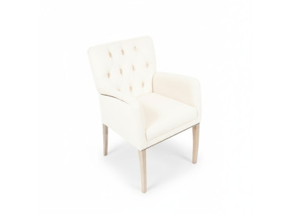 Witte Chesterfield zitgroep eetkamerset stoelen x4 fauteuils fauteuils