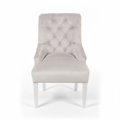 Chesterfield stoelen met knokkelzit. Elegante bekleding. Hotel designstoel. 2x set.