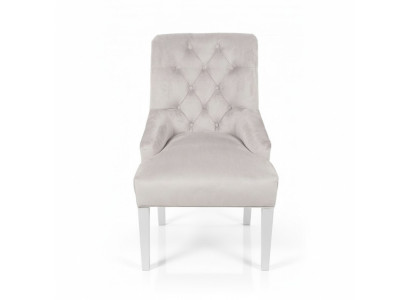 Grijze designer Chesterfield stoelen gestoffeerde stoelset textielstoelen  x10 eenzitter set